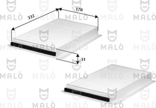 AKRON-MALÒ 1531011 - Фільтр, повітря у внутрішній простір autocars.com.ua