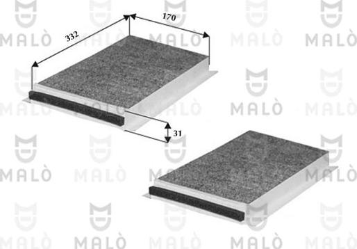 AKRON-MALÒ 1531012 - Фільтр, повітря у внутрішній простір autocars.com.ua