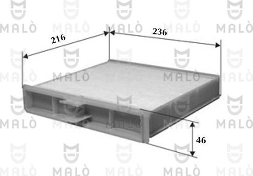 AKRON-MALÒ 1531061 - Фільтр, повітря у внутрішній простір autocars.com.ua