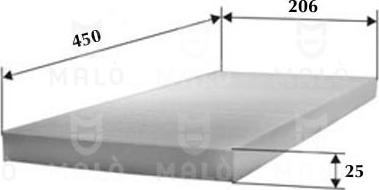 AKRON-MALÒ 1531091 - Фільтр, повітря у внутрішній простір autocars.com.ua