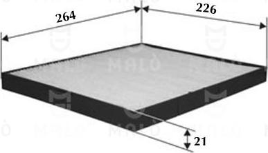 AKRON-MALÒ 1531111 - Фільтр, повітря у внутрішній простір autocars.com.ua