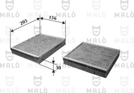 AKRON-MALÒ 1531152 - Фільтр, повітря у внутрішній простір autocars.com.ua