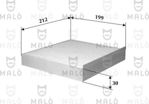 AKRON-MALÒ 1531211 - Фільтр, повітря у внутрішній простір autocars.com.ua