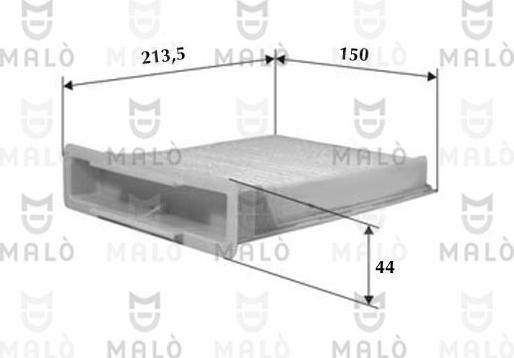 AKRON-MALÒ 1531271 - Фільтр, повітря у внутрішній простір autocars.com.ua