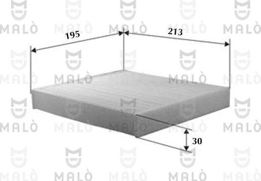 AKRON-MALÒ 1531291 - Фільтр, повітря у внутрішній простір autocars.com.ua