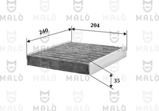 AKRON-MALÒ 1531362 - Фільтр, повітря у внутрішній простір autocars.com.ua