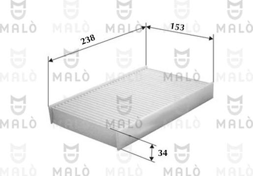 AKRON-MALÒ 1531401 - Фільтр, повітря у внутрішній простір autocars.com.ua