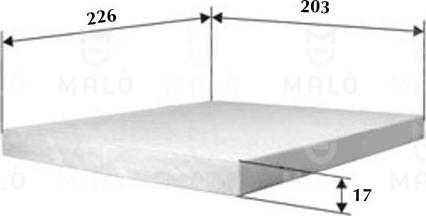 AKRON-MALÒ 1531421 - Фільтр, повітря у внутрішній простір autocars.com.ua