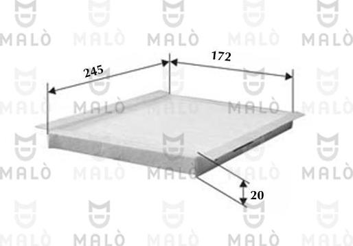 AKRON-MALÒ 1531501 - Фільтр, повітря у внутрішній простір autocars.com.ua