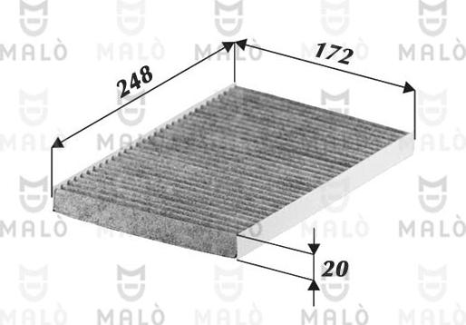 AKRON-MALÒ 1531502 - Фільтр, повітря у внутрішній простір autocars.com.ua