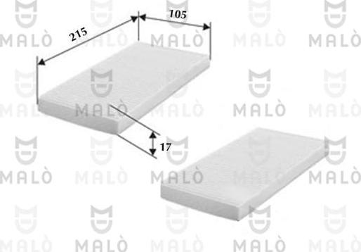 AKRON-MALÒ 1531821 - Фільтр, повітря у внутрішній простір autocars.com.ua