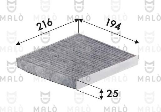 AKRON-MALÒ 1531922 - Фільтр, повітря у внутрішній простір autocars.com.ua