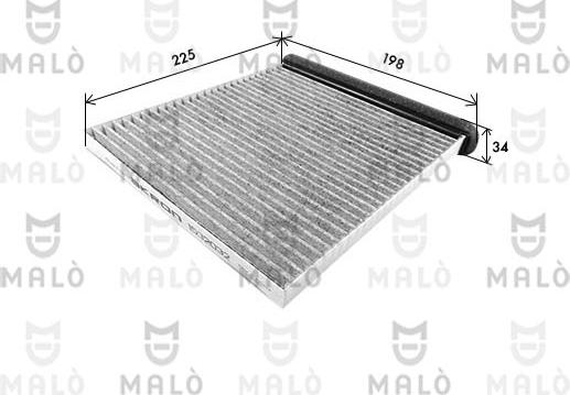 AKRON-MALÒ 1532032 - Фільтр, повітря у внутрішній простір autocars.com.ua