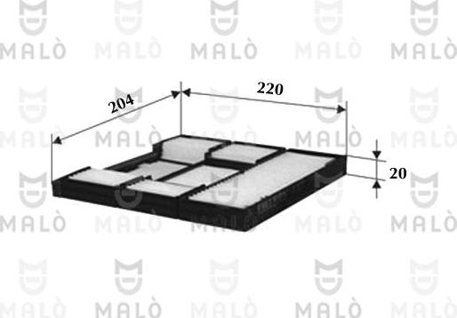 AKRON-MALÒ 1532351 - Фільтр, повітря у внутрішній простір autocars.com.ua