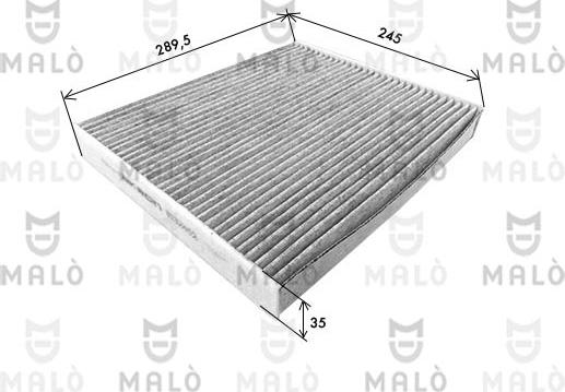 AKRON-MALÒ 1532452 - Фільтр, повітря у внутрішній простір autocars.com.ua