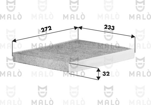 AKRON-MALÒ 1532562 - Фільтр, повітря у внутрішній простір autocars.com.ua