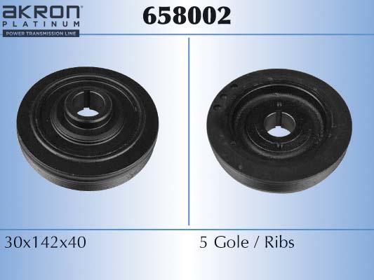AKRON-MALÒ 658002 - Ремінний шків, колінчастий вал autocars.com.ua
