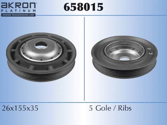AKRON-MALÒ 658015 - Ремінний шків, колінчастий вал autocars.com.ua