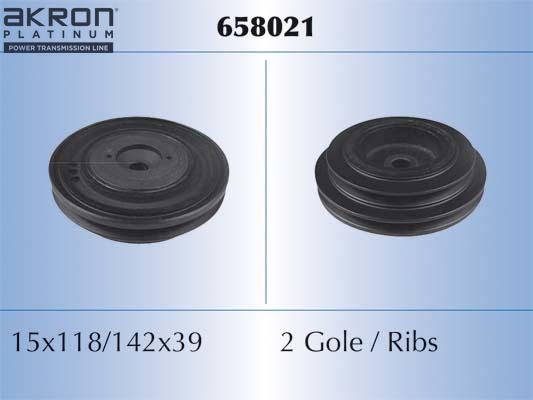 AKRON-MALÒ 658021 - Ремінний шків, колінчастий вал autocars.com.ua