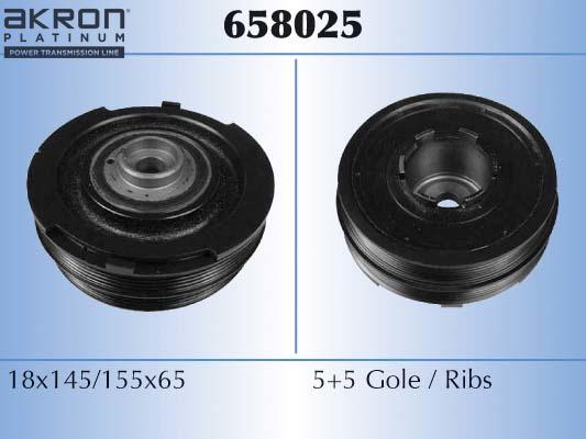 AKRON-MALÒ 658025 - Ремінний шків, колінчастий вал autocars.com.ua