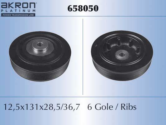AKRON-MALÒ 658050 - Ремінний шків, колінчастий вал autocars.com.ua