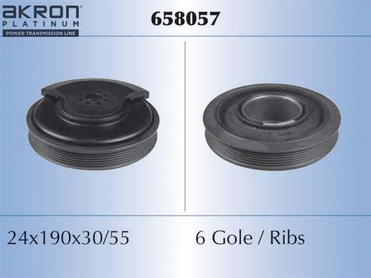 AKRON-MALÒ 658057 - Ремінний шків, колінчастий вал autocars.com.ua