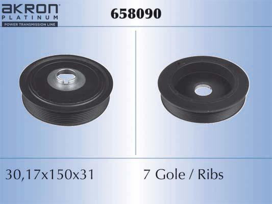 AKRON-MALÒ 658090 - Ремінний шків, колінчастий вал autocars.com.ua