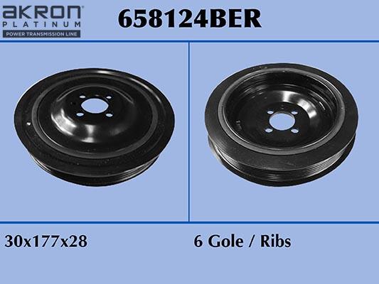 AKRON-MALÒ 658124BER - Ремінний шків, колінчастий вал autocars.com.ua