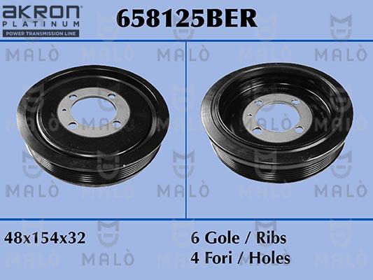 AKRON-MALÒ 658125 - Ремінний шків, колінчастий вал autocars.com.ua