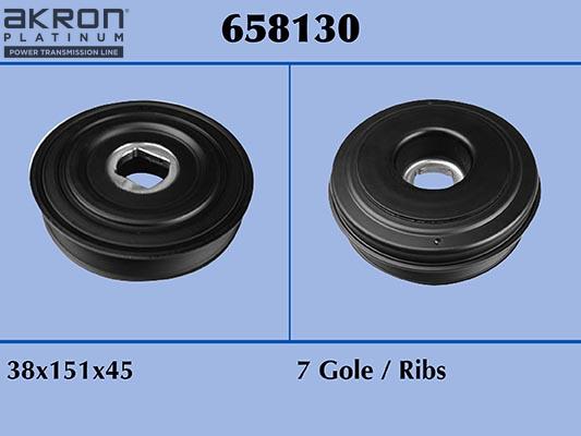 AKRON-MALÒ 658130 - Ремінний шків, колінчастий вал autocars.com.ua