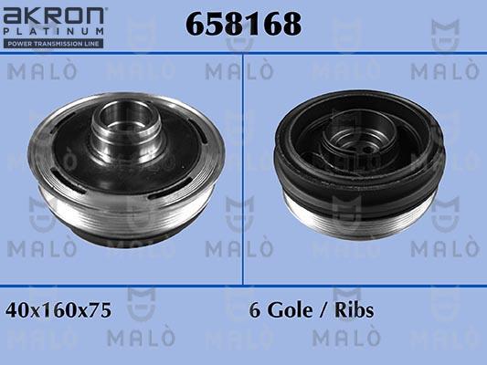 AKRON-MALÒ 658168 - Ремінний шків, колінчастий вал autocars.com.ua
