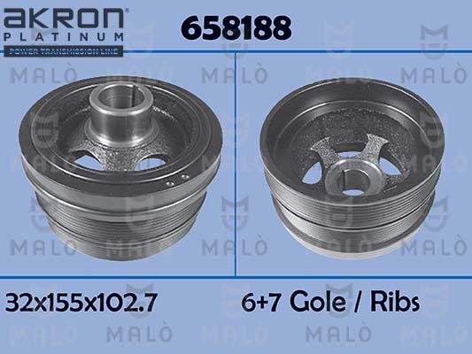 AKRON-MALÒ 658188 - Ремінний шків, колінчастий вал autocars.com.ua