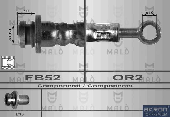 AKRON-MALÒ 80124 - Гальмівний шланг autocars.com.ua