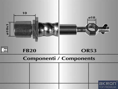 AKRON-MALÒ 80134 - Гальмівний шланг autocars.com.ua