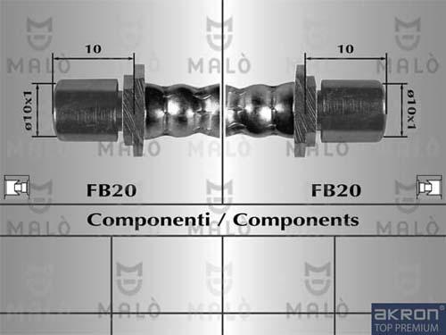 AKRON-MALÒ 80144 - Гальмівний шланг autocars.com.ua