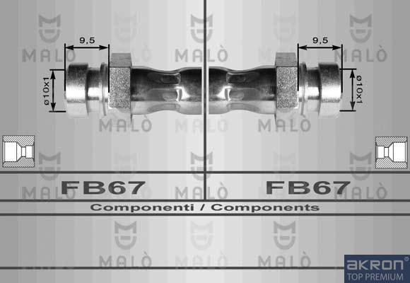 AKRON-MALÒ 80150 - Гальмівний шланг autocars.com.ua