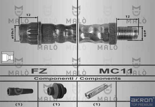 AKRON-MALÒ 80159 - Гальмівний шланг autocars.com.ua