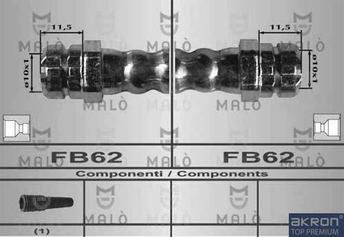 AKRON-MALÒ 80161 - Гальмівний шланг autocars.com.ua