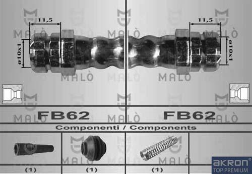 AKRON-MALÒ 80162 - Гальмівний шланг autocars.com.ua
