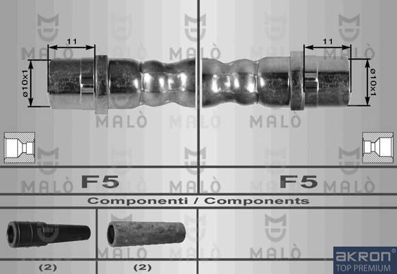 AKRON-MALÒ 80163 - Гальмівний шланг autocars.com.ua