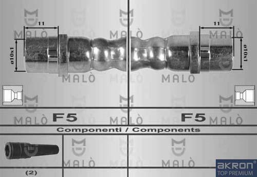 AKRON-MALÒ 80164 - Гальмівний шланг autocars.com.ua
