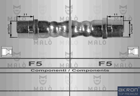 AKRON-MALÒ 8038 - Гальмівний шланг autocars.com.ua