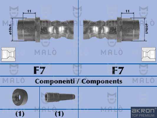 AKRON-MALÒ 80171 - Гальмівний шланг autocars.com.ua