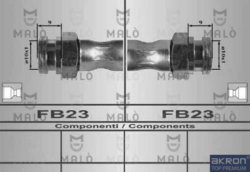 AKRON-MALÒ 80174 - Гальмівний шланг autocars.com.ua