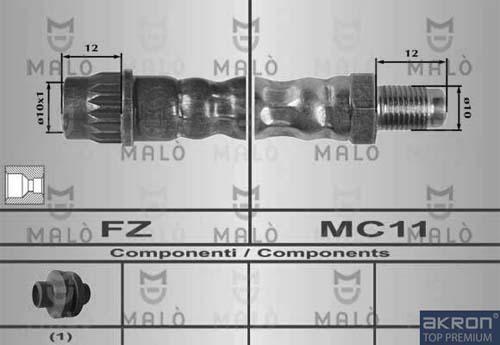 AKRON-MALÒ 81310 - Гальмівний шланг autocars.com.ua