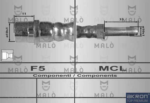 AKRON-MALÒ 80228 - Гальмівний шланг autocars.com.ua
