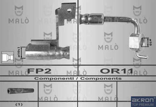 AKRON-MALÒ 80233 - Гальмівний шланг autocars.com.ua