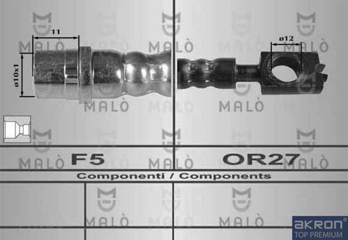 AKRON-MALÒ 80248 - Гальмівний шланг autocars.com.ua