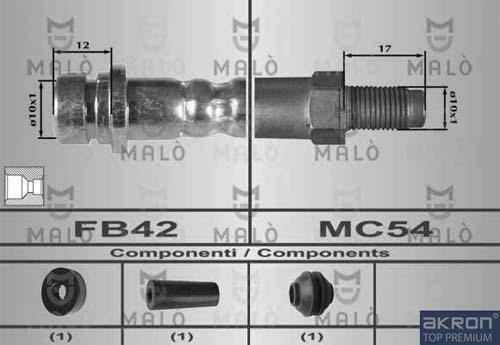 AKRON-MALÒ 80267 - Гальмівний шланг autocars.com.ua