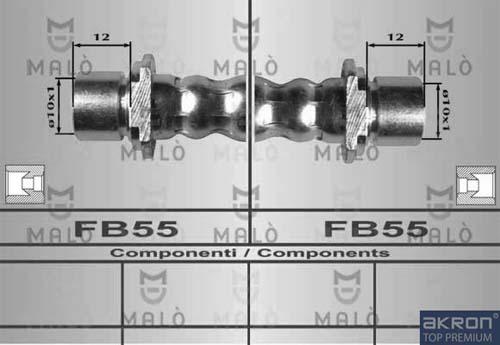 AKRON-MALÒ 80287 - Гальмівний шланг autocars.com.ua